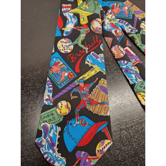 Chicago Cubs Baseball Tie by Next Exit- Polyester - Picture 2 of 6